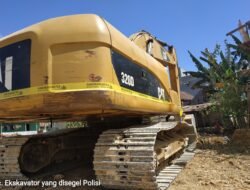 Tambang Ilegal Disegel, 1 Ekskavator dan 3 Dump Truk Disita Polisi