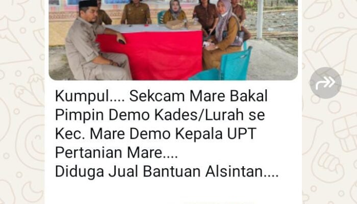Bantuan Alsintan Jadi Ajang Bisnis? Kades dan Lurah di Mare Siap Demo