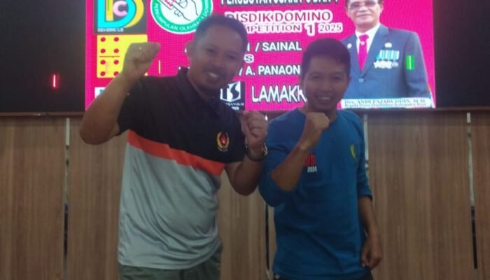 Pasangan Akbar-Abd Rahman Sabet Juara II Disdik Domino Competition Bone