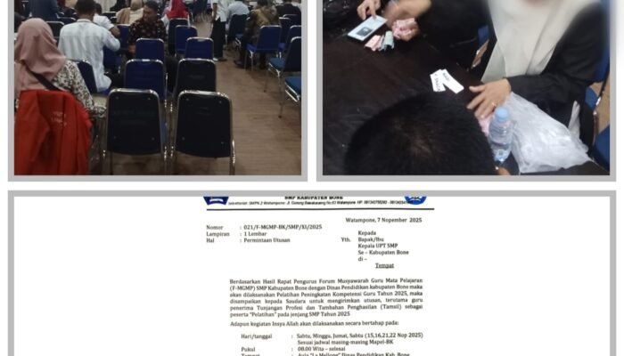 Ikut Pelatihan, Guru Mapel SMP di Bone Bayar 150 ribu