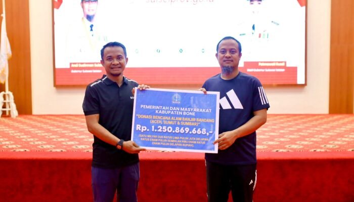 Peduli Kemanusiaan, Bone Kirim Donasi Rp1,2 Miliar ke Sumatera