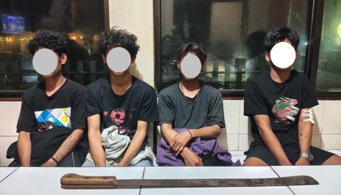 Polisi Amankan Empat Pemuda Gegara Tawuran Dipicu Balap Liar