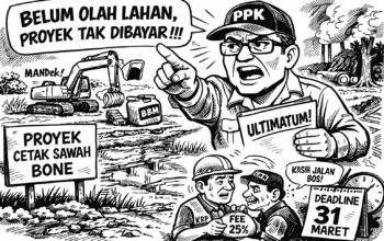 Dana Ditahan, PPK Ultimatum Proyek Cetak Sawah Bone