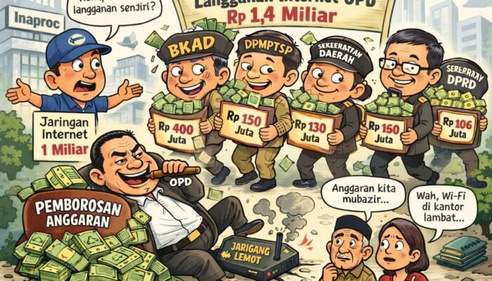 Puluhan OPD Masih Anggarkan Internet Mandiri, Total Serapan Capai Rp1,4 Miliar
