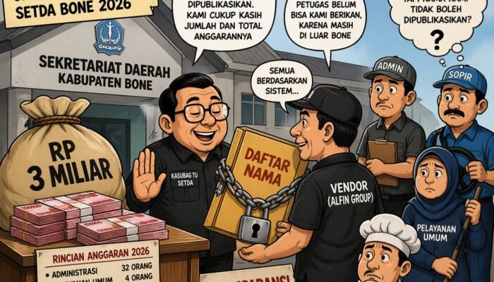 56 Tenaga Outsourcing di Bone Dibiayai Rp3 Miliar, Identitas Dirahasiakan