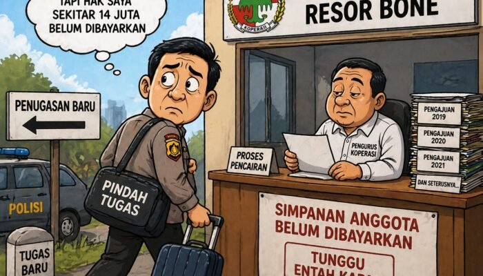 Keluhan Meluas, Hak Anggota Pindah Tugas Tak Diberikan Koperasi Polres Bone
