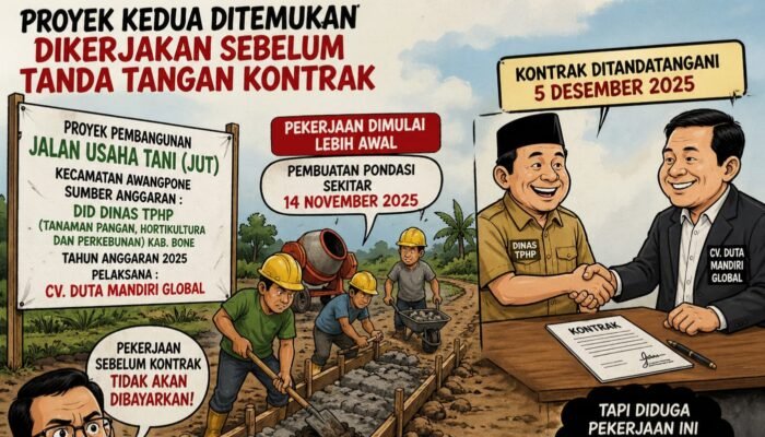 Proyek JUT di Bone Kembali Disoal, Dikerja Sebelum Kontrak