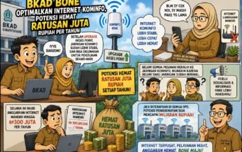 BKAD Bone Optimalkan Internet Kominfo, Potensi Hemat Ratusan Juta Rupiah per Tahun