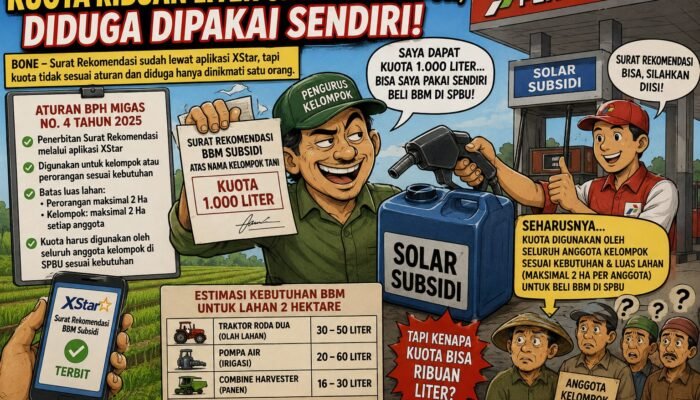 Surkom BBM Subsidi Kelompok Tani di Bone Terbit Lewat XStar, Pemanfaatannya Tidak Dinikmati Seluruh Anggota